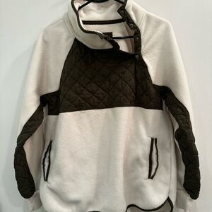 Abercrombie Asymmetrical Quilted Sweatshirt